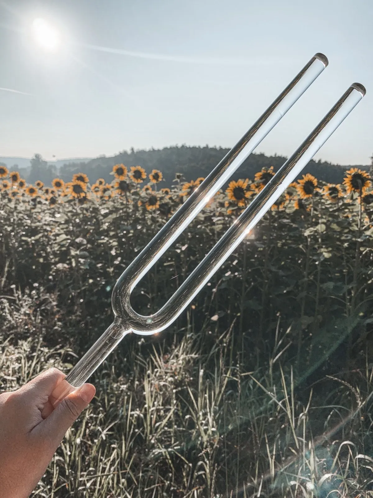15” Crystal Quartz Tuning Fork Note F 20 mm