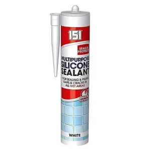 152  Multi Purpose Clear Silicone Sealant - White