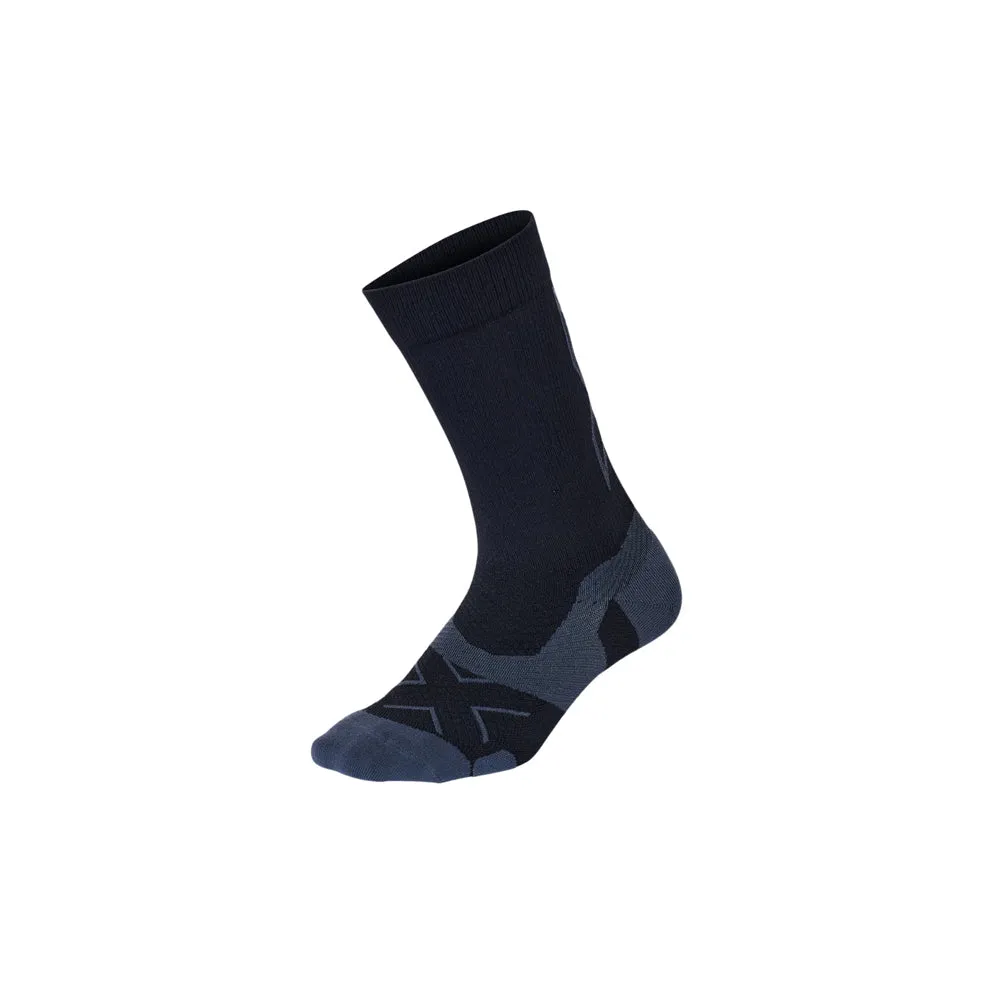 2XU Vectr Light Cushion Crew Socks - Black/Titanium