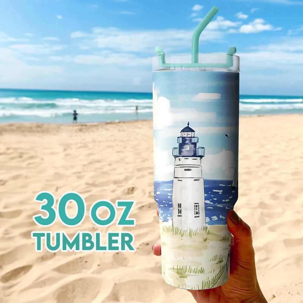 30oz Stainless Steel Cup with a Straw, Featuring a Houndstooth Design