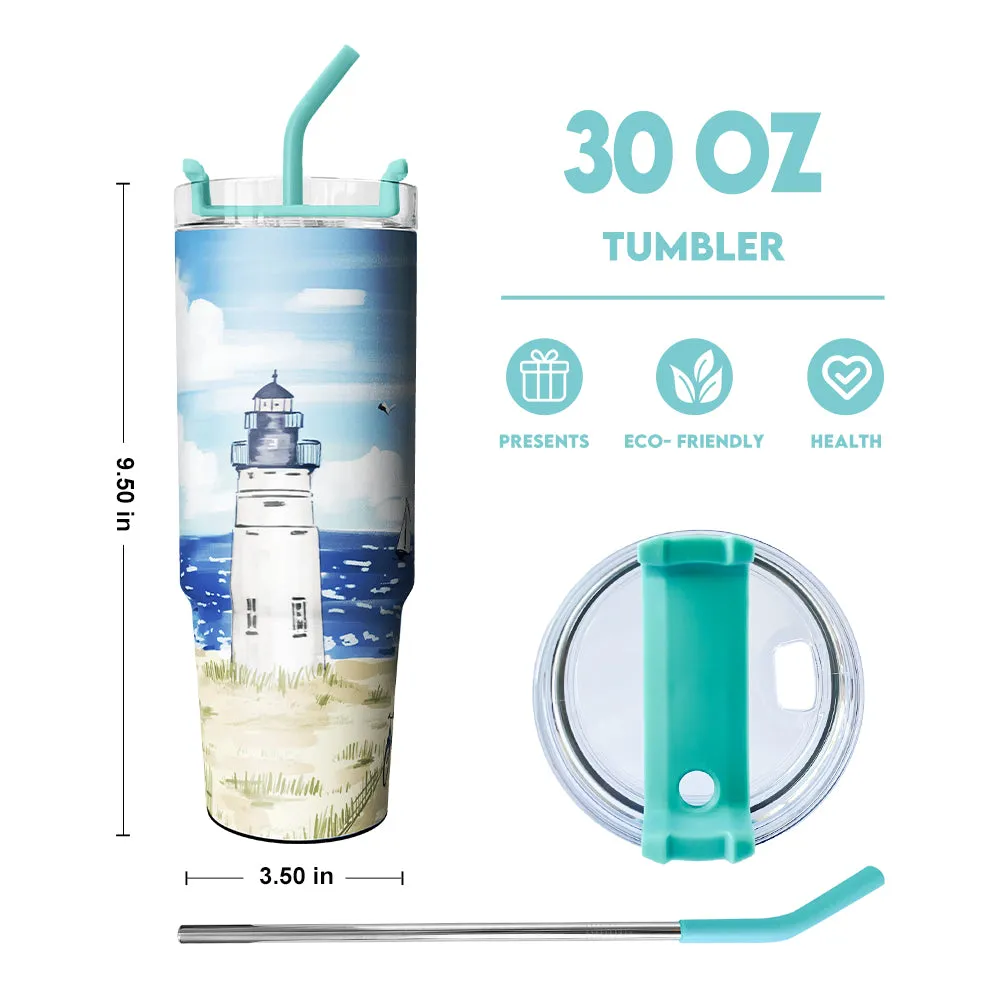 30oz Stainless Steel Cup with a Straw, Featuring a Houndstooth Design