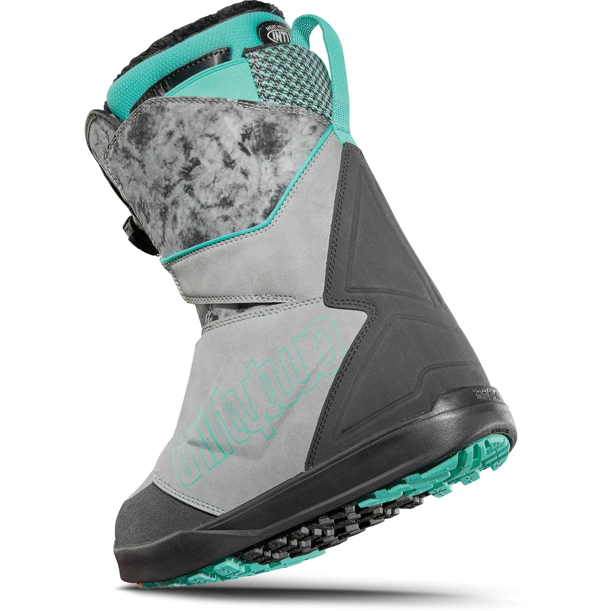 32 Womens Lashed Double Boa Snowboard Boot Grey 2025