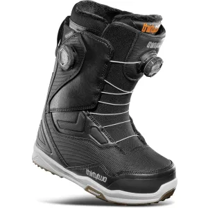32 Womens TM-2 Double Boa Snowboard Boot Black White Gum 2025