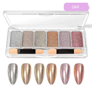 6 Colors Magic Nails Chrome Powder #4