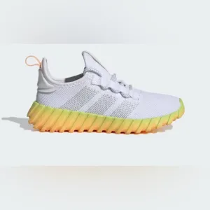 Adidas NEW Kaptir 3.0 Kids' Lifestyle Running Shoes Size 13 13T 13K White Orange