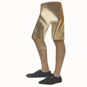 Adult Metallic Long Shorts - Gold