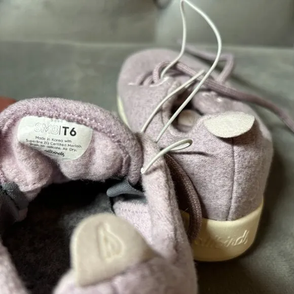 Allbirds Smallbirds Wool Lavender Runner Shoes Size T6 NEW with TAG