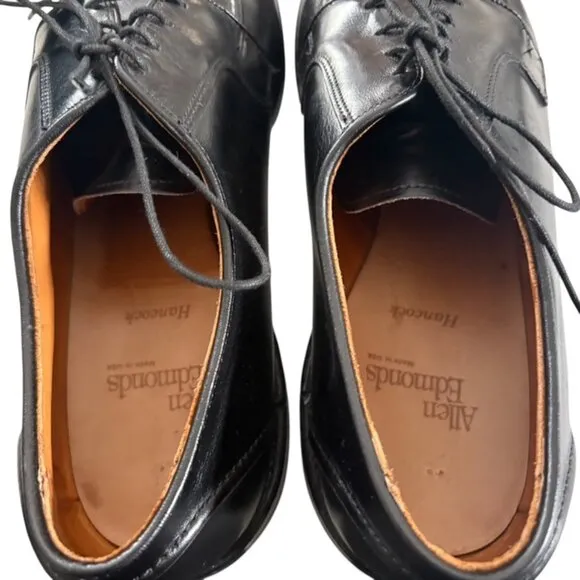 Allen Edmonds Hancock men's black leather lace up oxfords size 11D