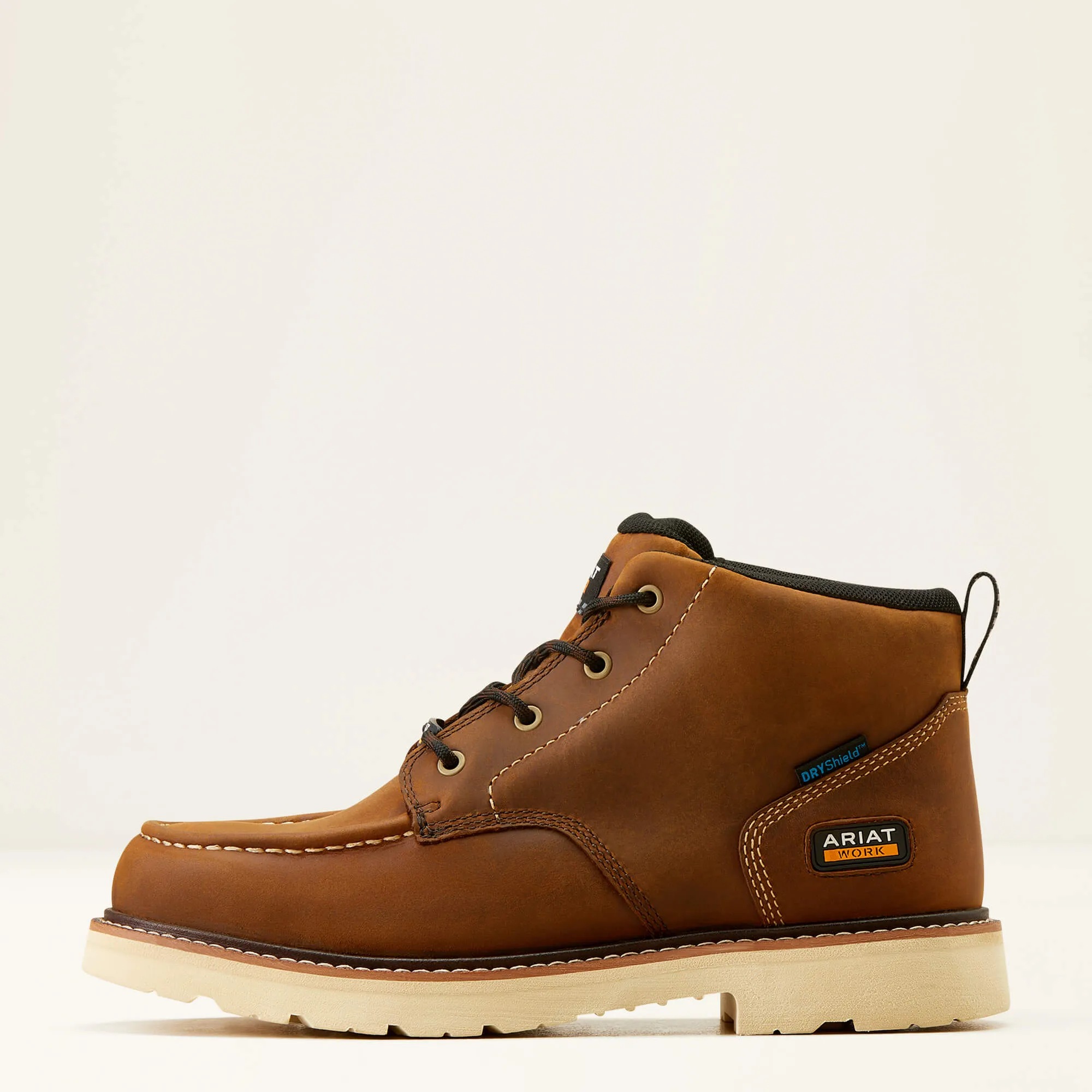 Ariat Men's Rebar Lift 5" Soft Toe WP Chukka Work Boot- Brown- 10050846
