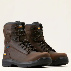 Ariat Men's Turbo 8" Carbon Toe WP Work Boot - Rich Brown - 10050823