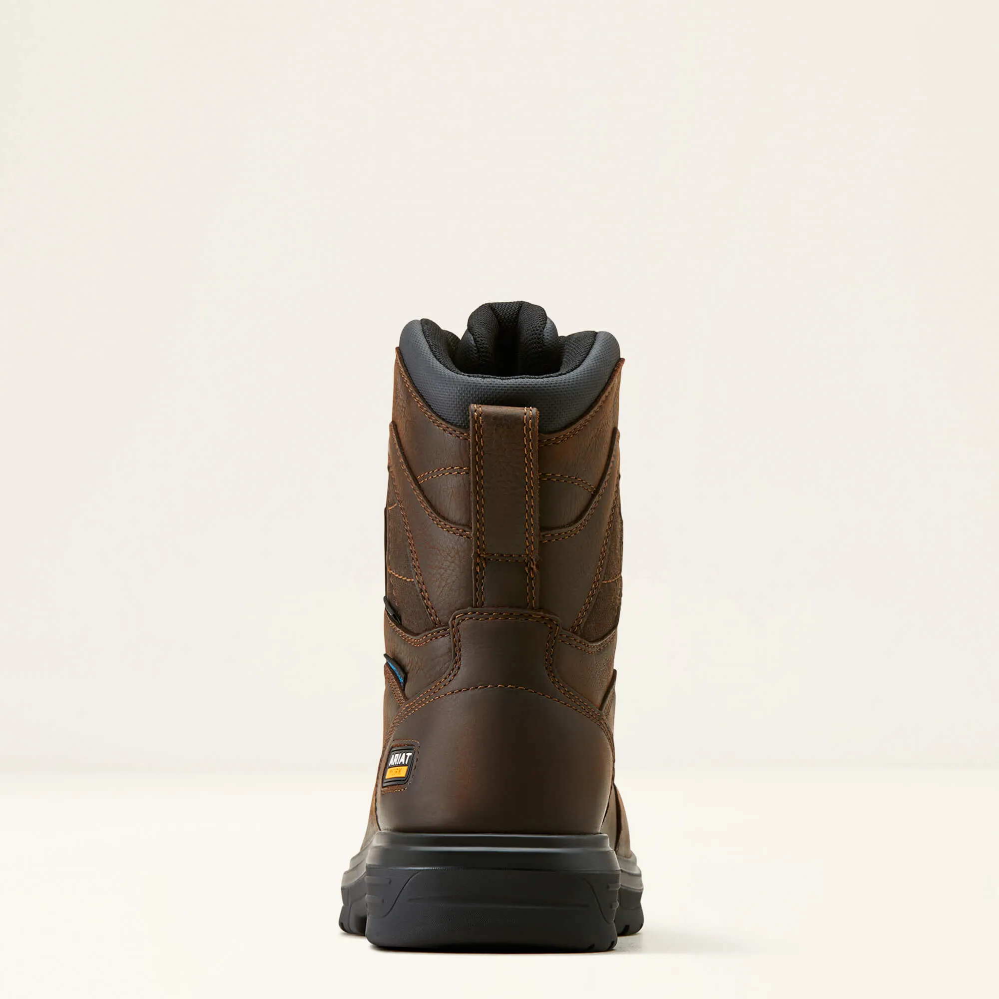 Ariat Men's Turbo 8" Carbon Toe WP Work Boot - Rich Brown - 10050823