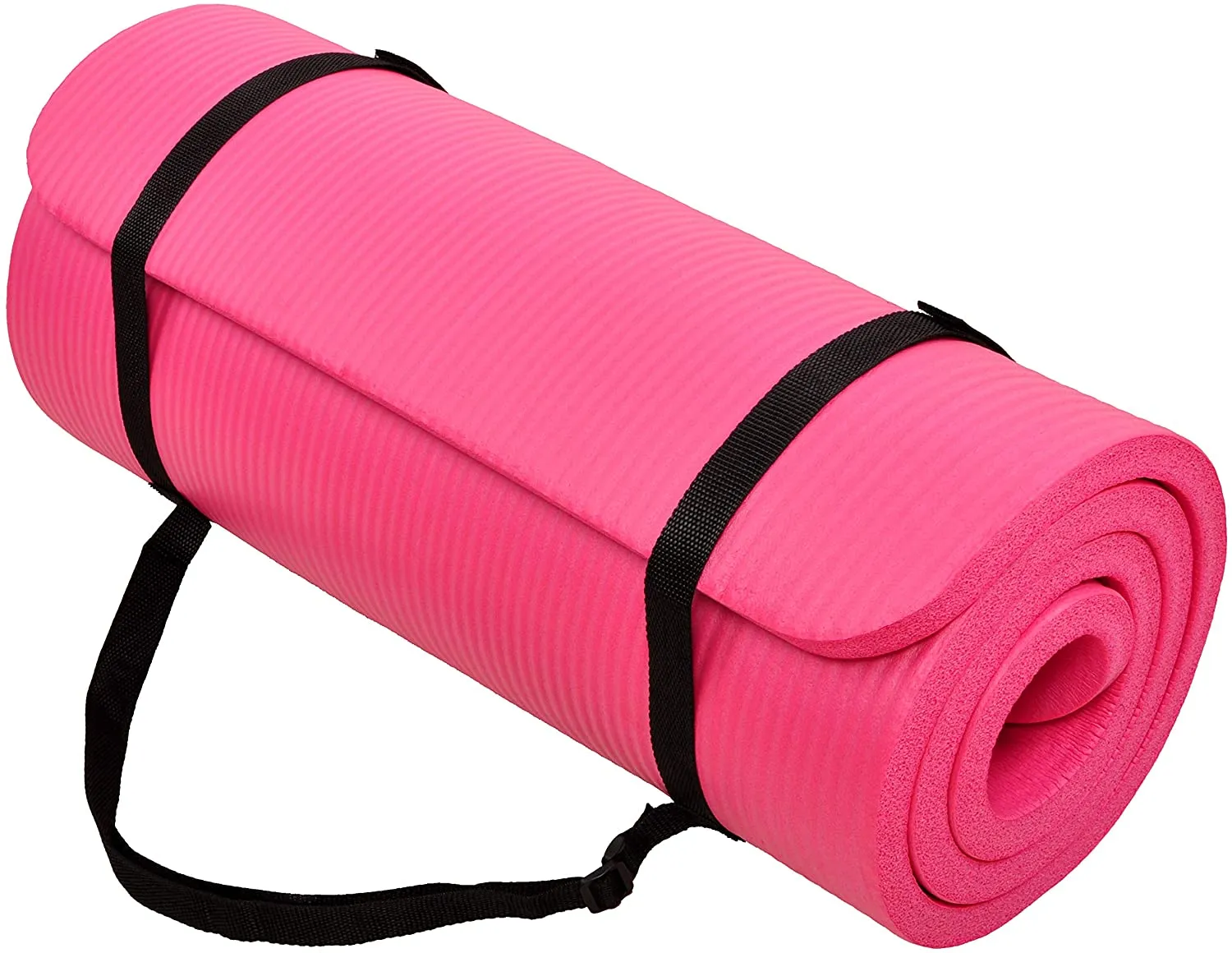 BalanceFrom GoCloud All-Purpose 1-Inch Extra Thick High Density Anti-Tear Exercise Yoga Mat with Carrying Strap