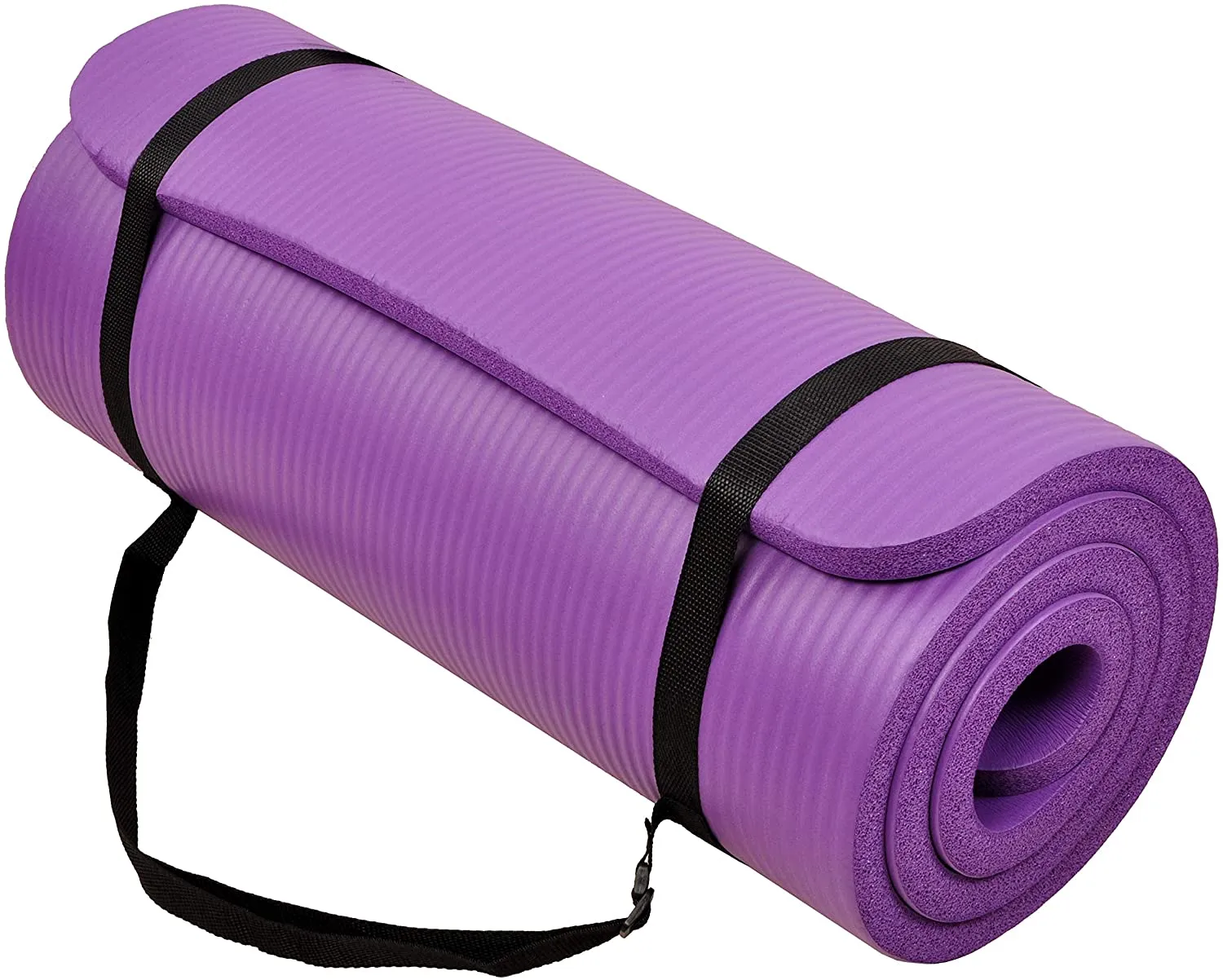BalanceFrom GoCloud All-Purpose 1-Inch Extra Thick High Density Anti-Tear Exercise Yoga Mat with Carrying Strap