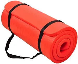 BalanceFrom GoCloud All-Purpose 1-Inch Extra Thick High Density Anti-Tear Exercise Yoga Mat with Carrying Strap