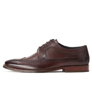 Base London Men's Havisham Leather Formal Shoes Washed Brown