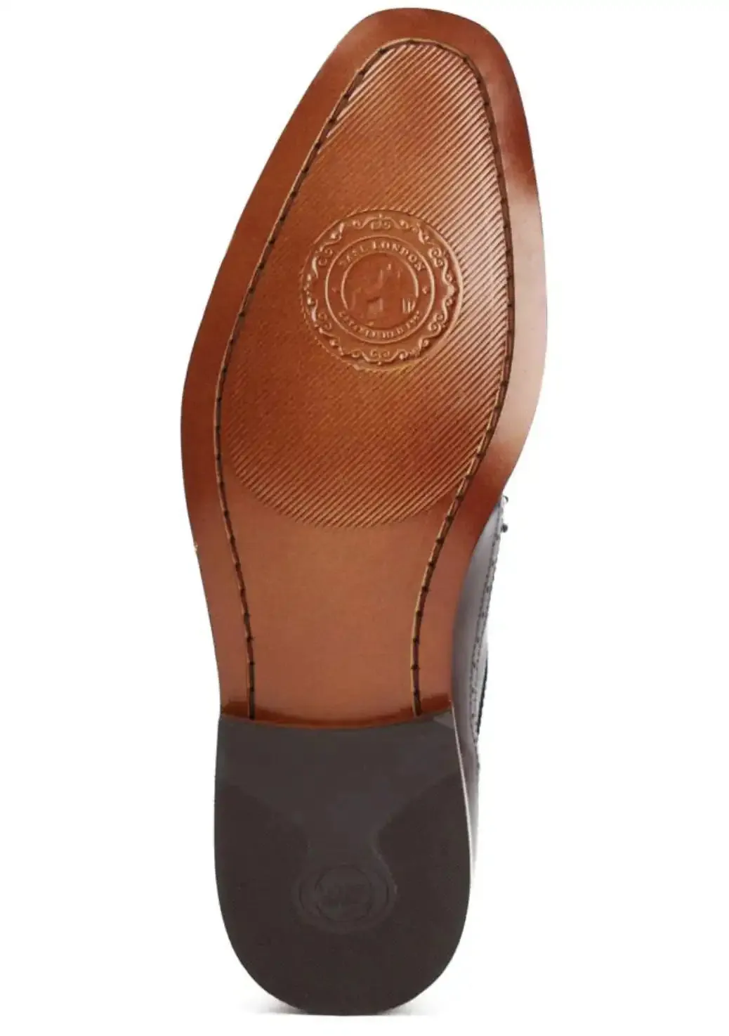 Base London Men's Havisham Leather Formal Shoes Washed Brown