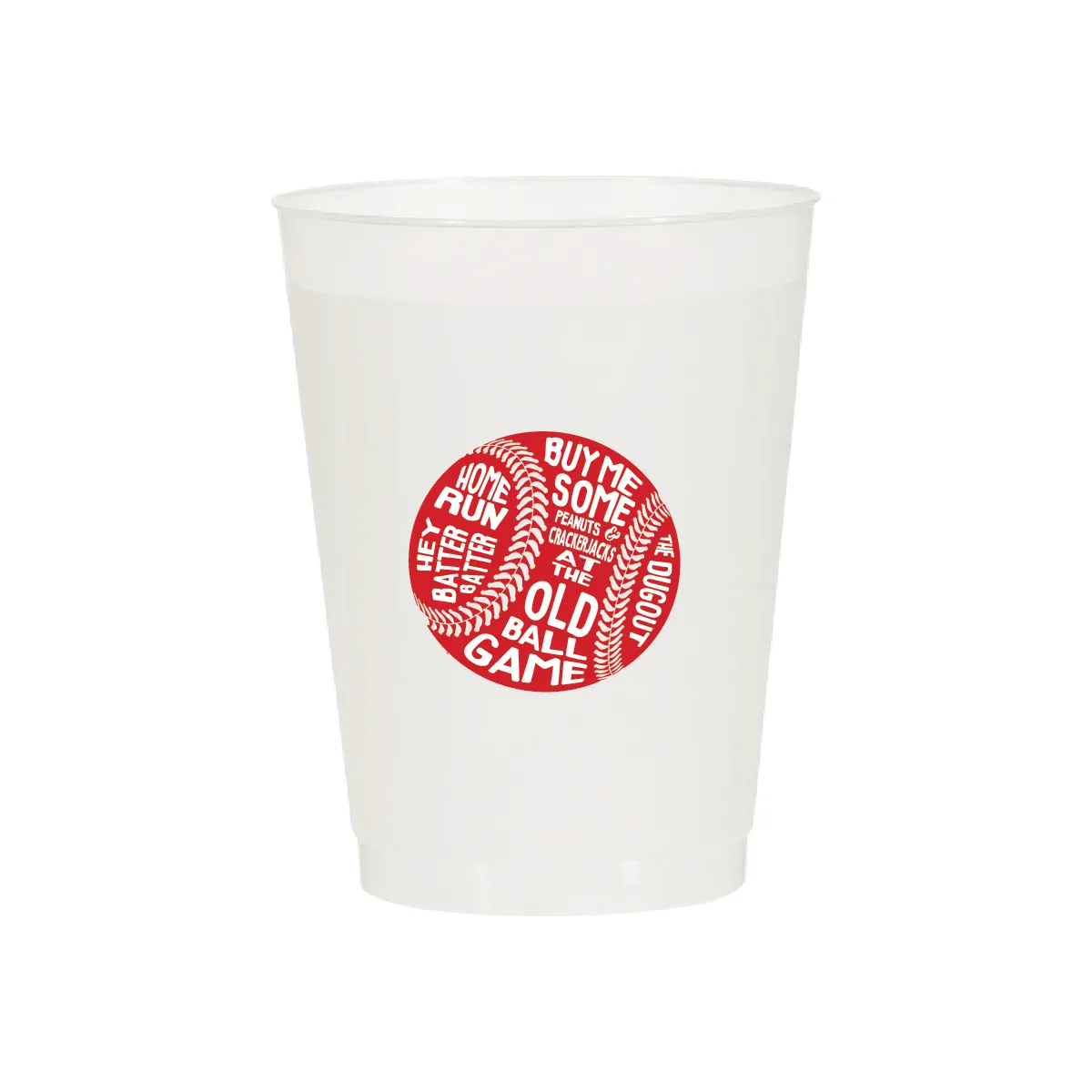 Baseball Words Cups