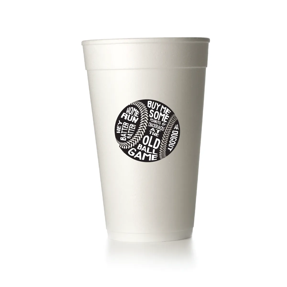 Baseball Words Cups