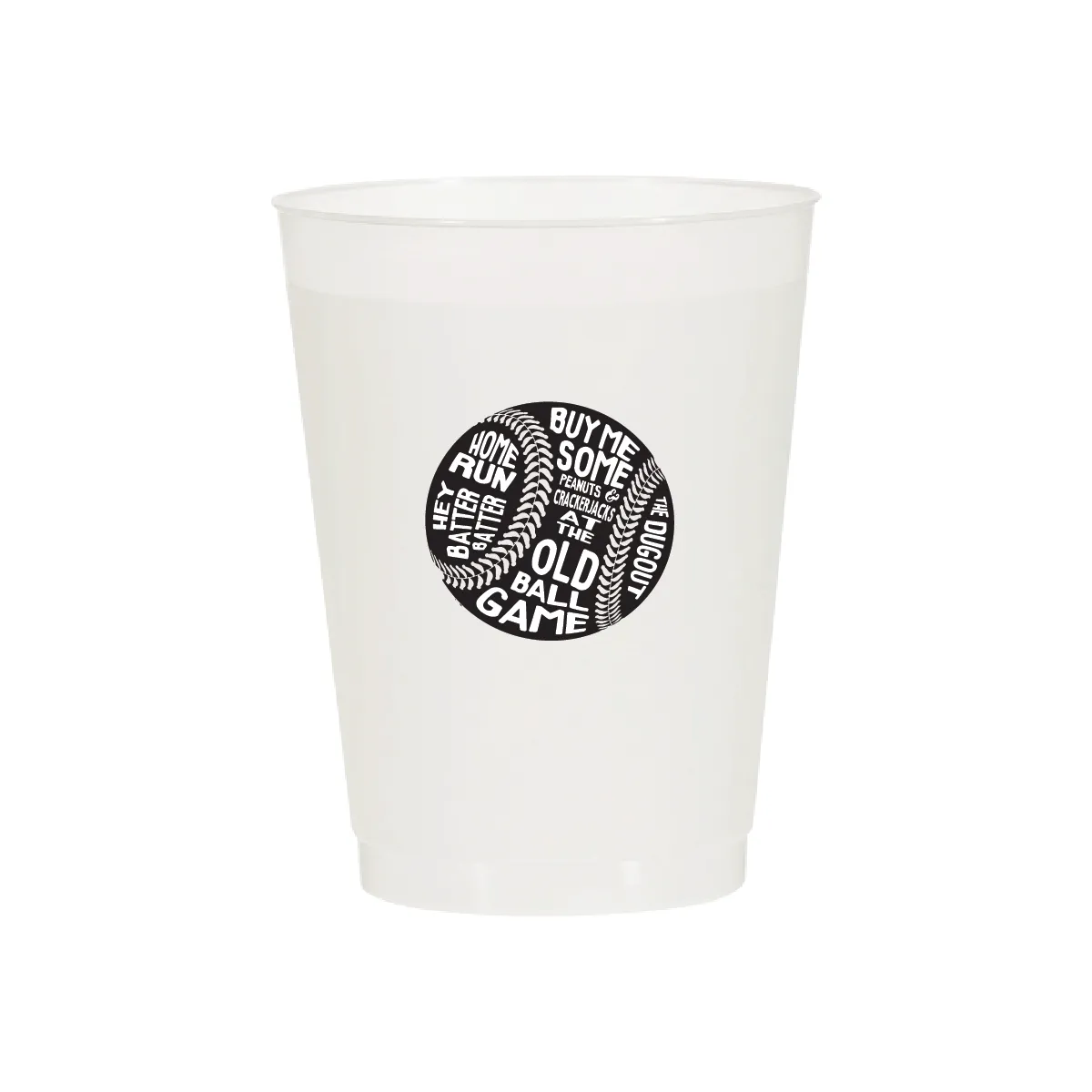 Baseball Words Cups
