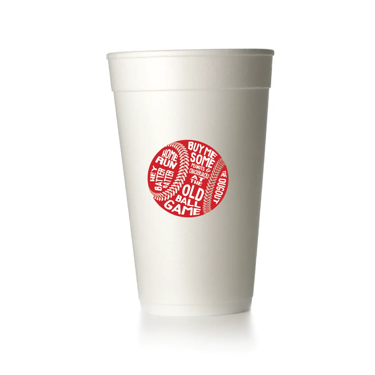 Baseball Words Cups