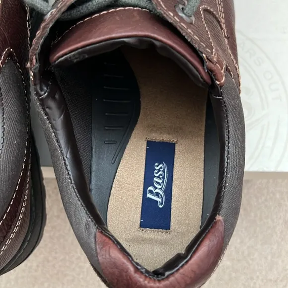 Bass KYLE II lace up brown leather shoes, size 11.5M