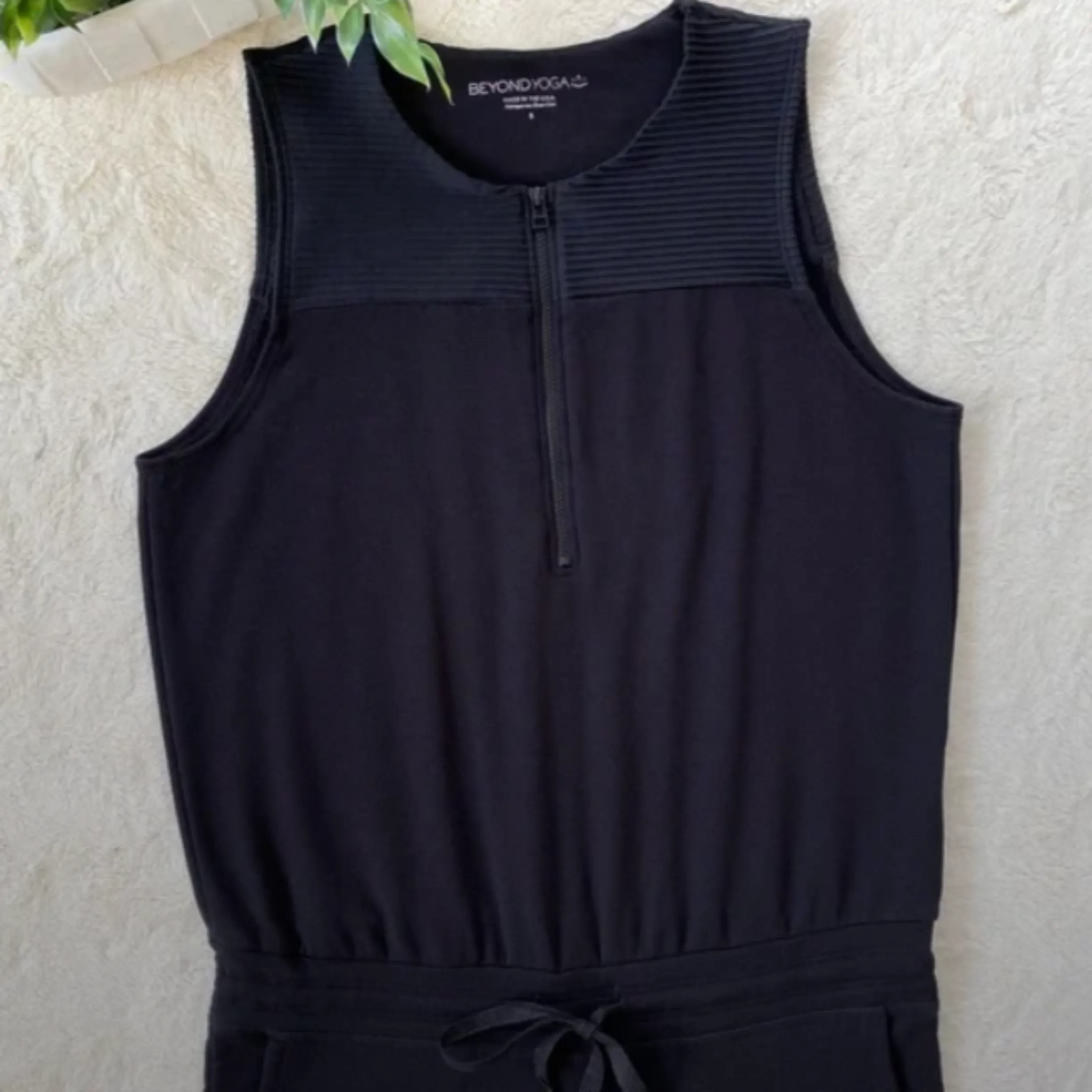 BEYOND YOGA Black Easy Rider Moto Jumper Size S NWOT