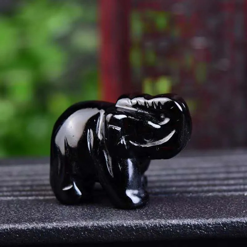 Black Obsidian Elephant Crystals