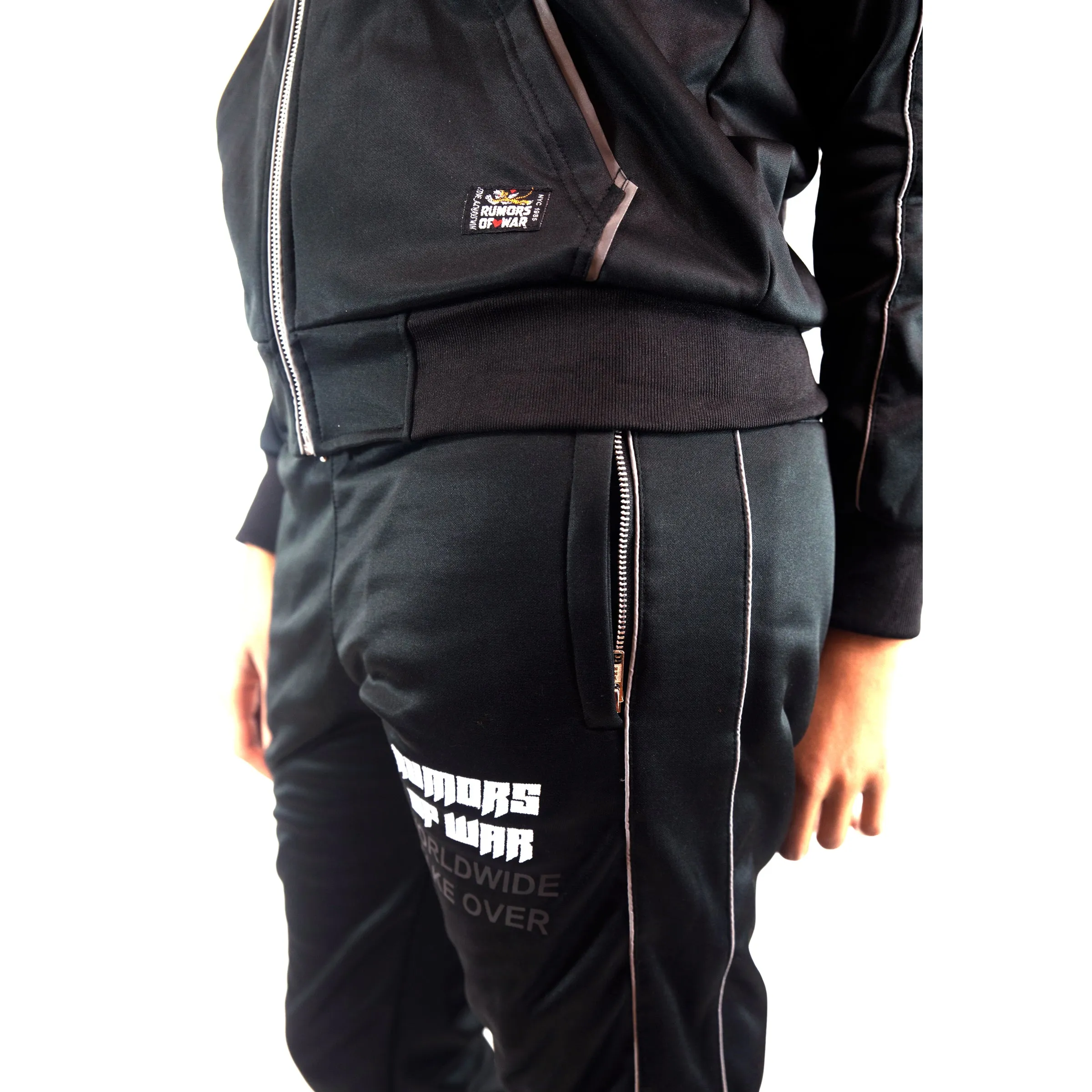 Black Worldwide Reflective Sweat Pant