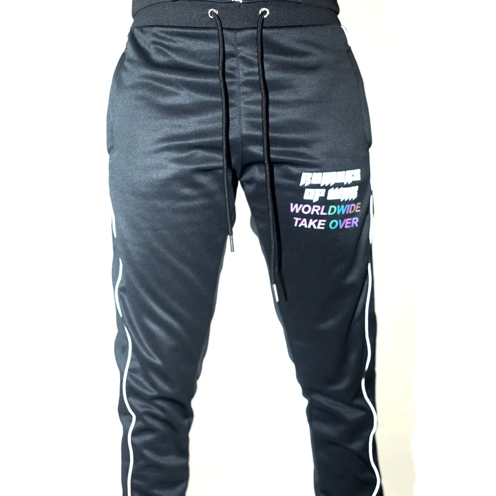 Black Worldwide Reflective Sweat Pant