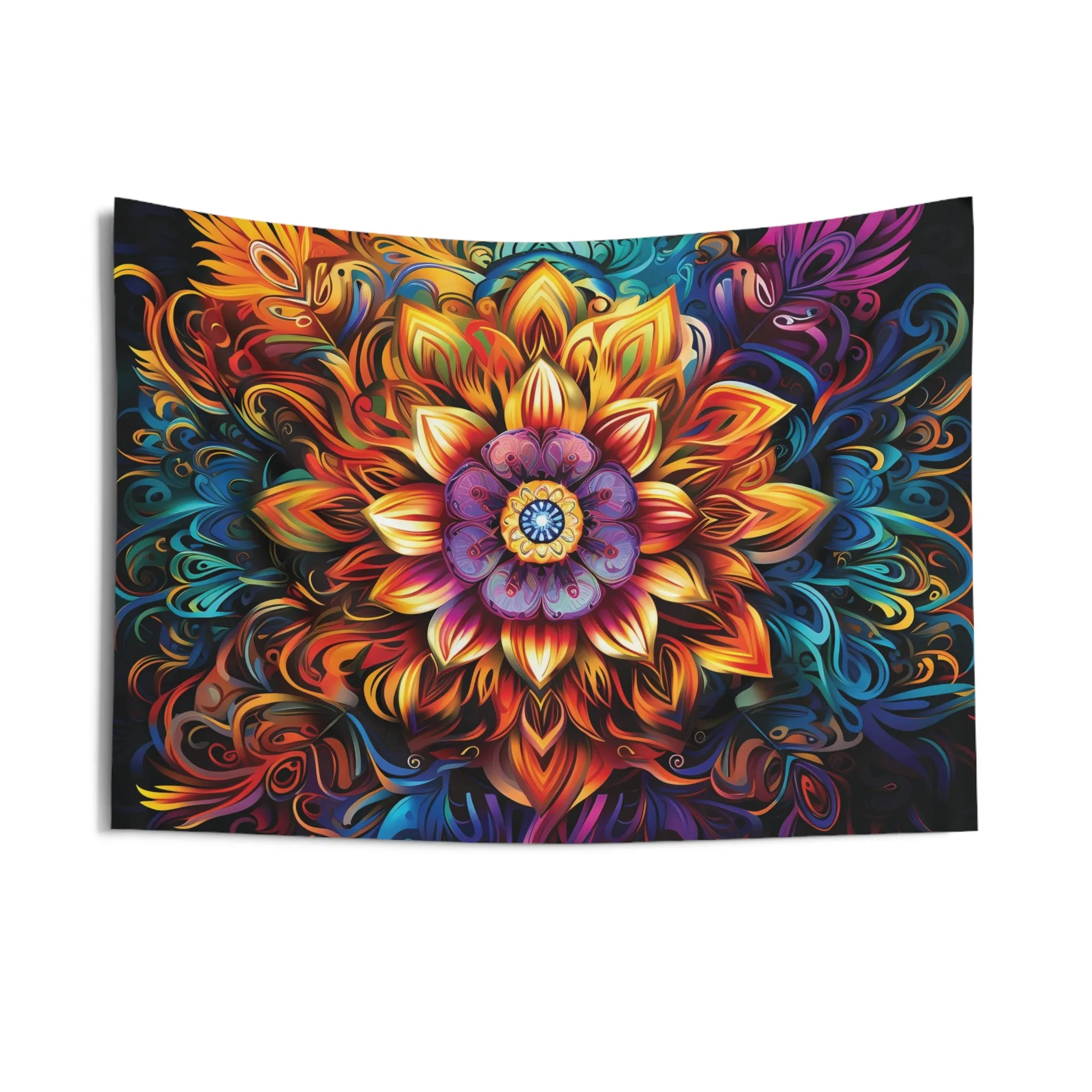 Boho Floral Wall Hanging Mandala Tapestry #3