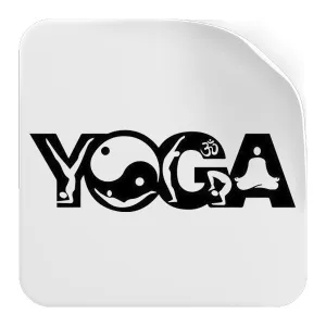 Buddha Sticker with YOGA Inscription