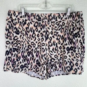 Calme Shorts Womens XXL Elements Hike Active Gym Leopard Print NEW
