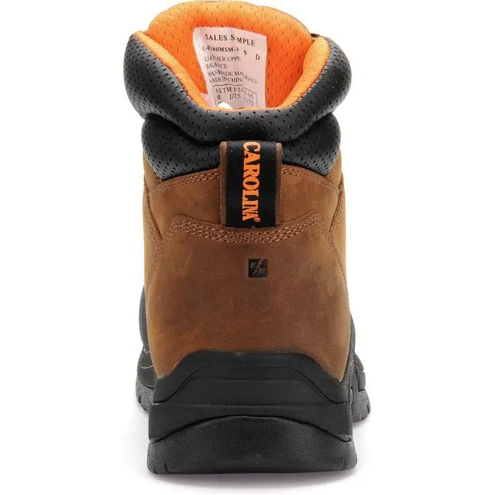 Carolina Men's Bruno Internal 6" Composite Metguard Boot -Brown- CA5582