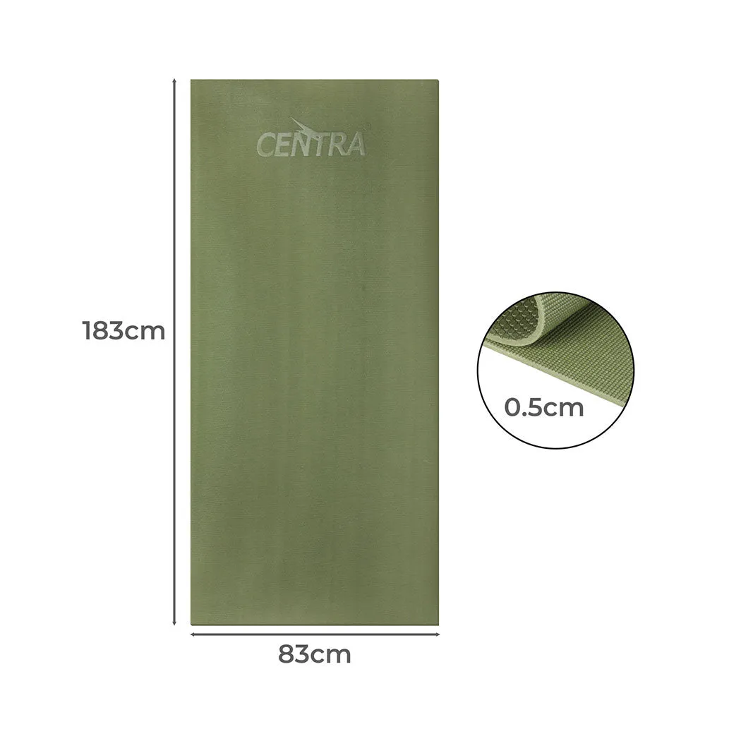 Centra Yoga Mat Non Slip 5mm Exercise Green