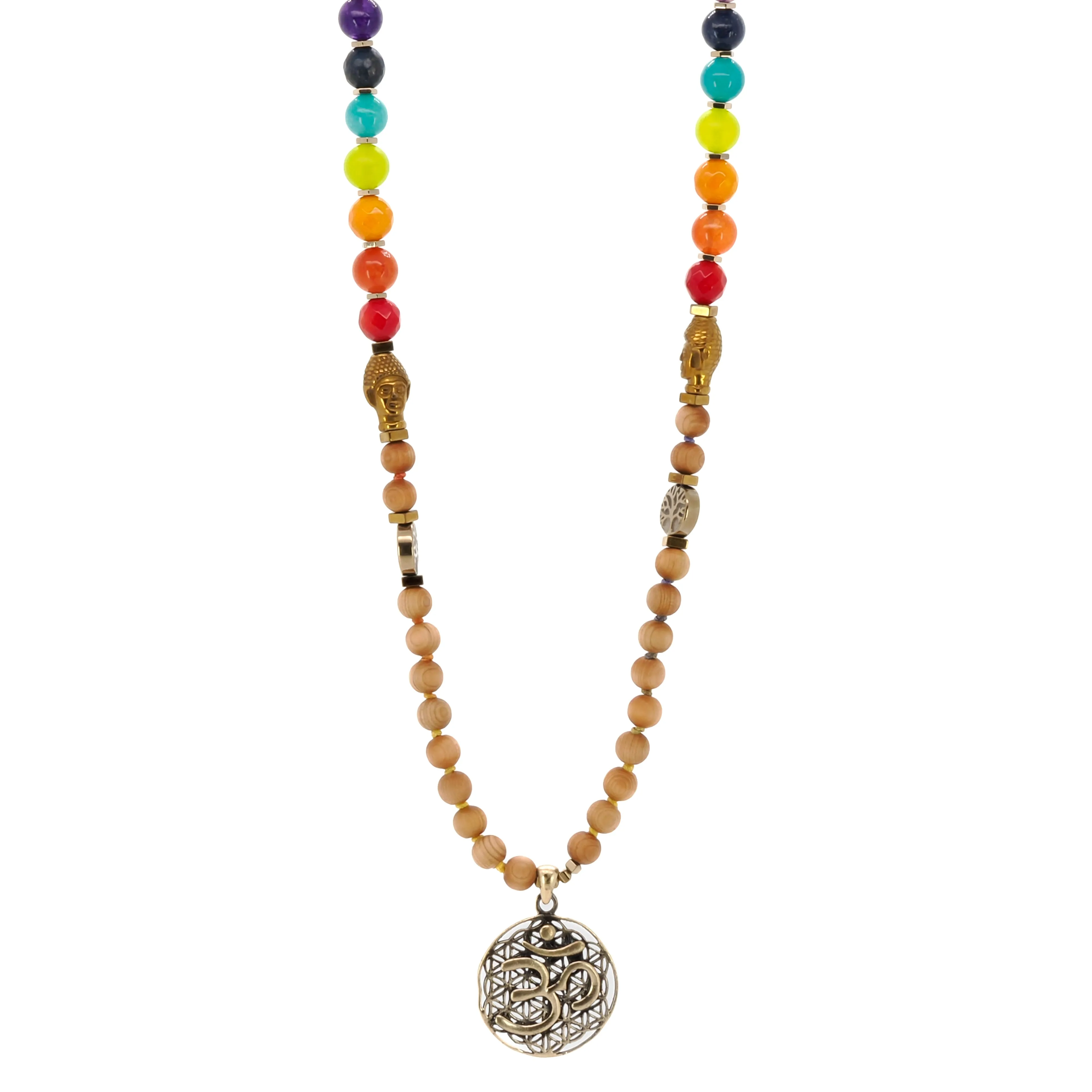Chakra Colors Yoga Mala Beaded Necklace