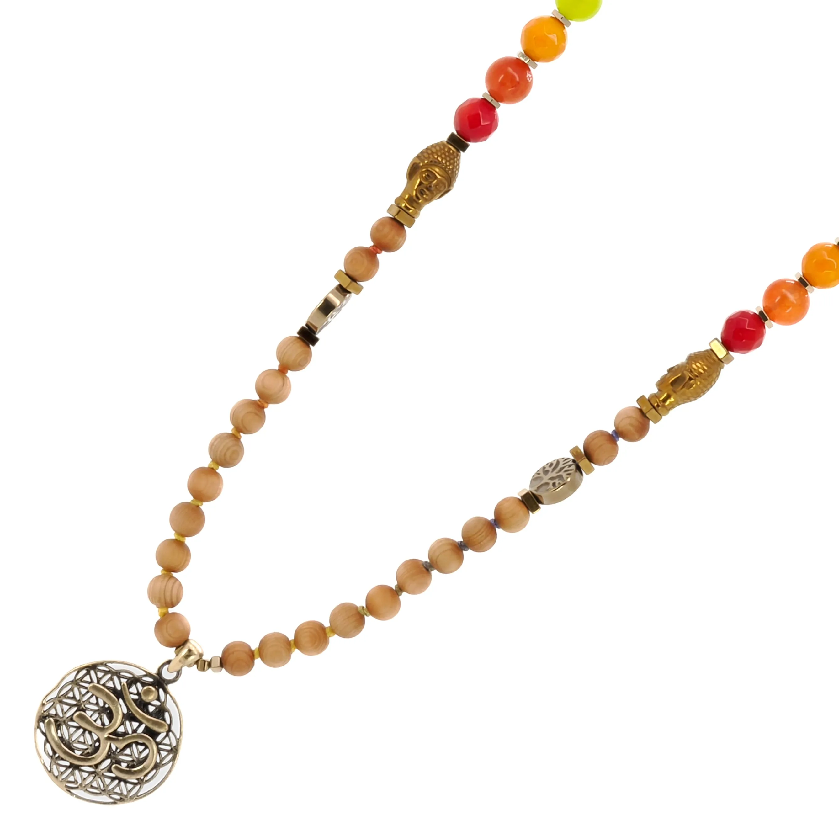 Chakra Colors Yoga Mala Beaded Necklace