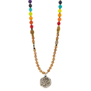 Chakra Colors Yoga Mala Beaded Necklace