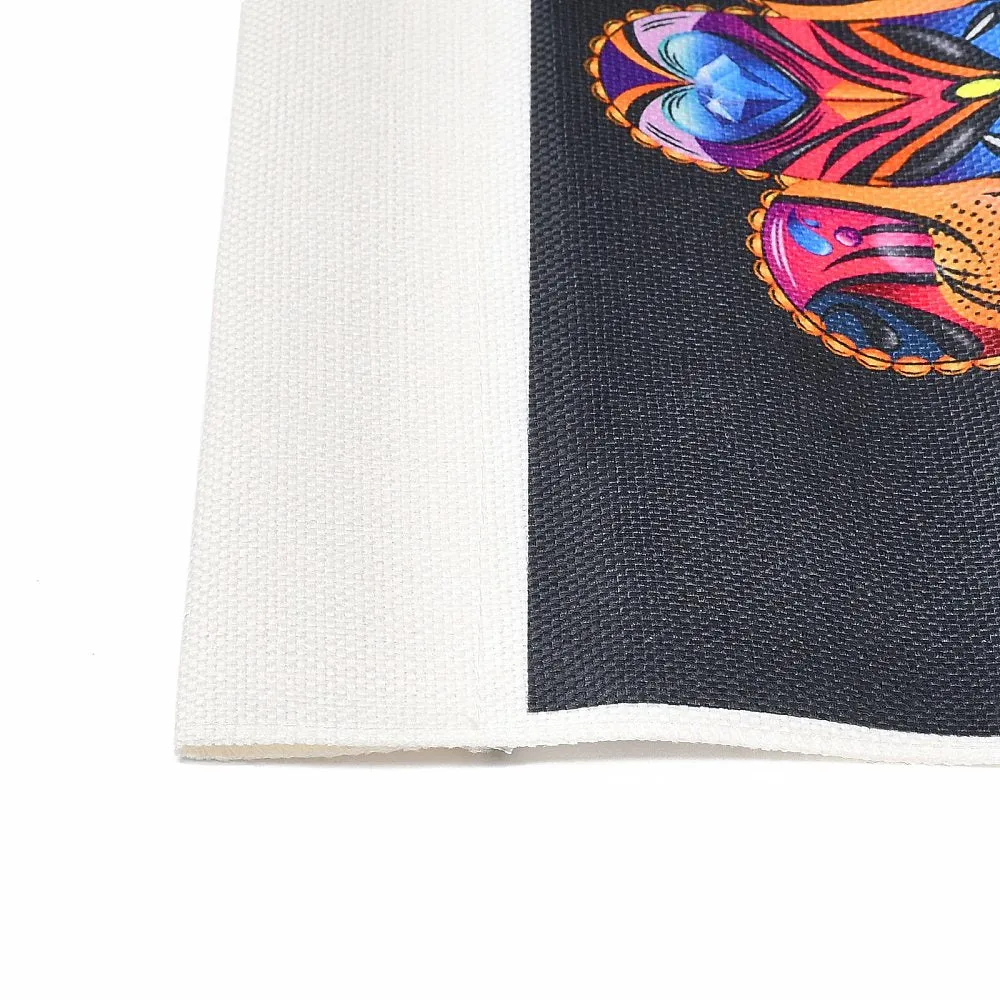 Chakra Hamsa Hand Black Tapestry Wall Hanging
