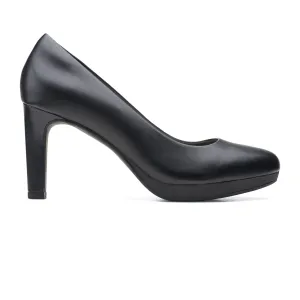 Clarks Ambyr Joy Shoes - Black Leather - 261577645 - E Width (Wide Fit)