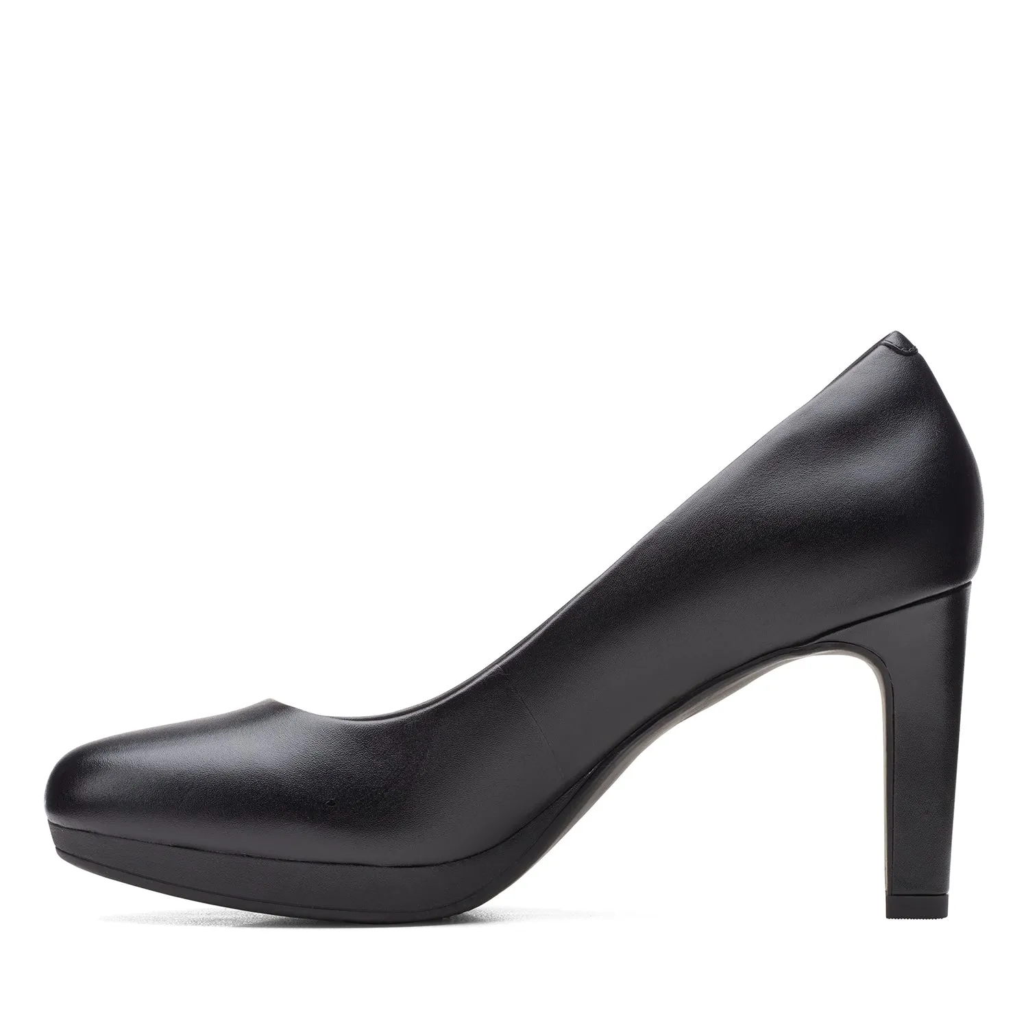 Clarks Ambyr Joy Shoes - Black Leather - 261577645 - E Width (Wide Fit)
