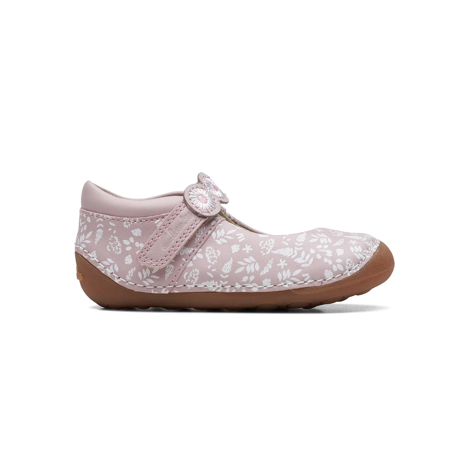 CLARKS GIRLS TINY FLORA TODDLER. (EXTRA WIDE FIT)