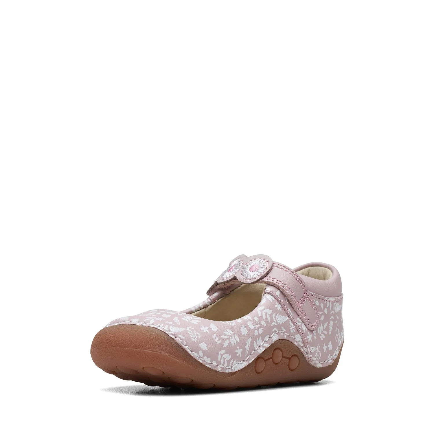 CLARKS GIRLS TINY FLORA TODDLER. (EXTRA WIDE FIT)