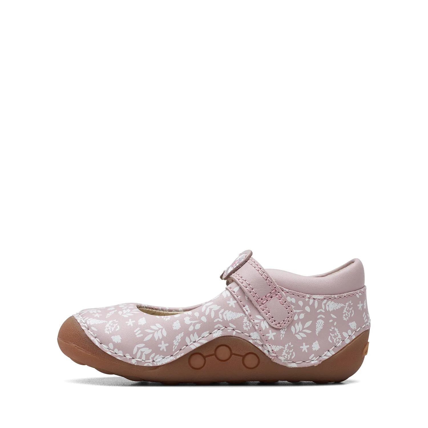 CLARKS GIRLS TINY FLORA TODDLER. (EXTRA WIDE FIT)
