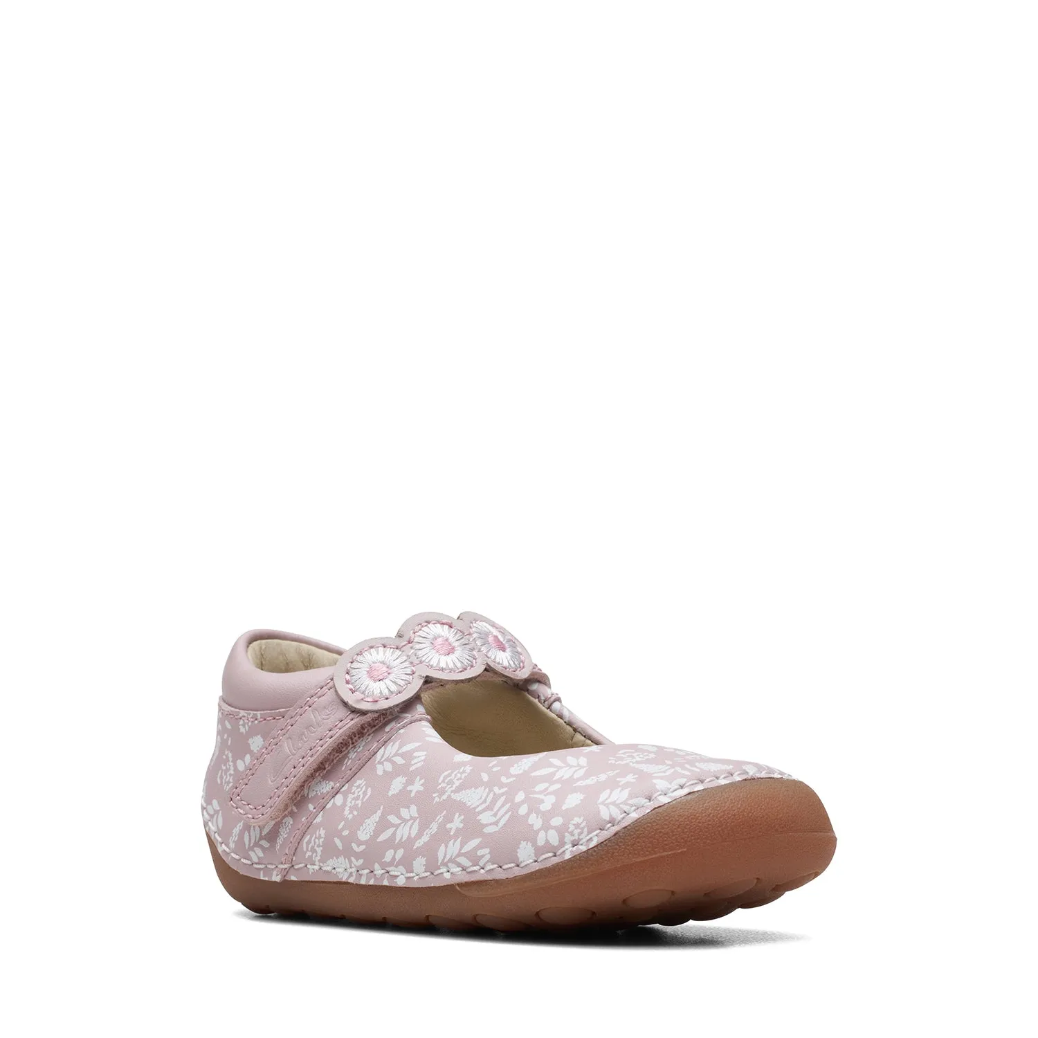 CLARKS GIRLS TINY FLORA TODDLER. (EXTRA WIDE FIT)