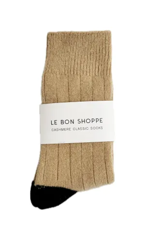 Classic Cashmere Socks in Camel