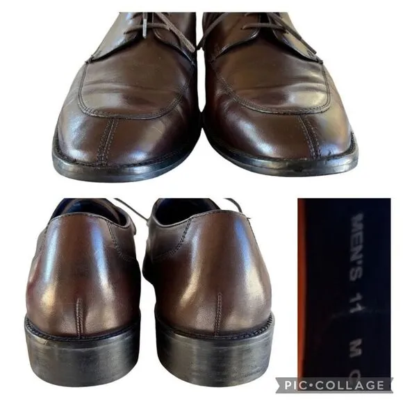 Cole Haan Lenox Hill Brown Leather Split Apron Toe Oxford Shoes Men’s Size 11M