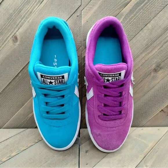 Converse Point Star Ox Casual Shoes‎ Youth Girls Size 1 Purple Blue Two Pairs