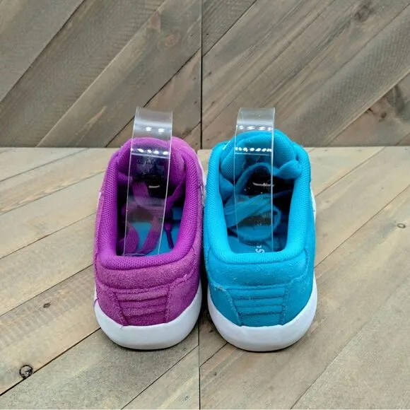 Converse Point Star Ox Casual Shoes‎ Youth Girls Size 1 Purple Blue Two Pairs