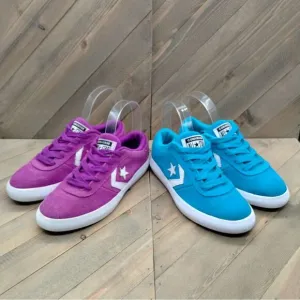 Converse Point Star Ox Casual Shoes‎ Youth Girls Size 1 Purple Blue Two Pairs