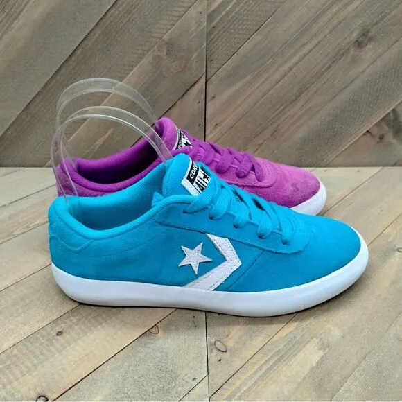Converse Point Star Ox Casual Shoes‎ Youth Girls Size 1 Purple Blue Two Pairs